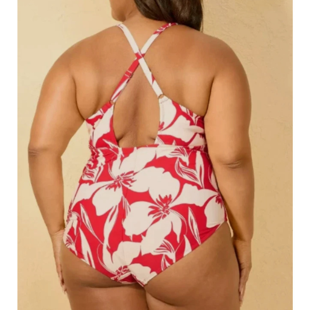 Women's High Neck One Piece Swimsuit - Shade & Shore™ Multi 17 - Picture 2 of 3